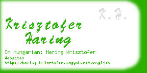 krisztofer haring business card